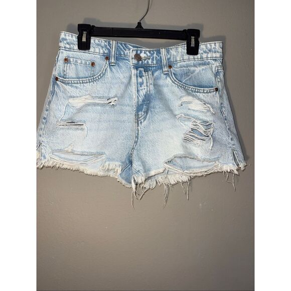 Aeropostale light washed cutoff button fly mom shorts size 8 #693 - Picture 1 of 6